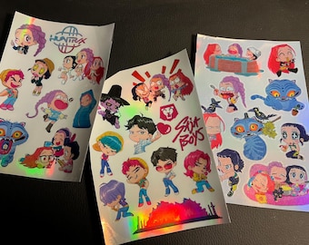 Huntrix Saja Boys Waterproof Sticker Sets Kpop demon
