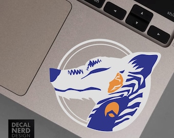 Star Wars Ahsoka Loth Wolf - METALLIC Blue Orange Permanent Vinyl Decal