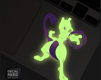Pokemon Mewtwo - Glow or White Permanent Vinyl Decal