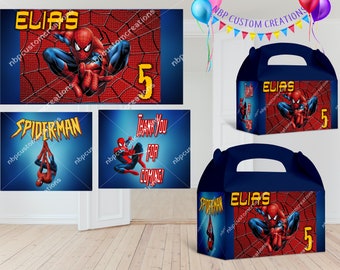 Personalized Spider-Man Dark Skin Baby Treat Box,Birthday Box,Superhero