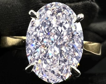 3 Carat Oval Lab Grown Diamond Engagement Ring, Wedding Ring