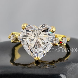 3 Carat Heart Lab Grown Diamond Engagement Ring - IGI Certified