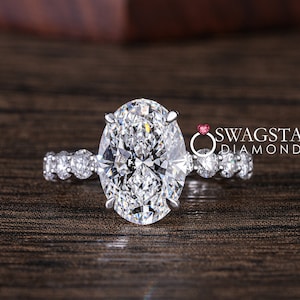 5.00ct E-VS1 オーバルラボグロウンダイヤモンドリング 5カラット D VVS1 ラボグロウンダイヤモンドエンゲージリング オーバル