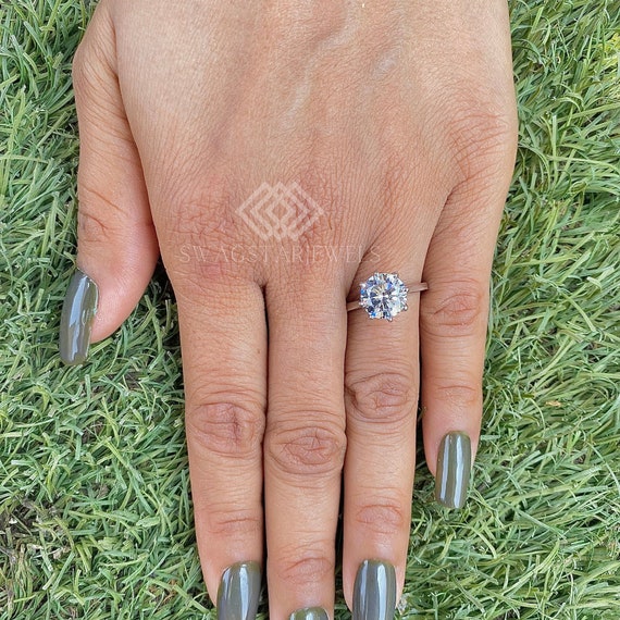 Round Cut Engagement Ring Lab grown diamond, 3.1 carat Lab Diamond Ring, Gift for Her, Wedding Diamond Ring, Gold Rings, Jewellery for Women