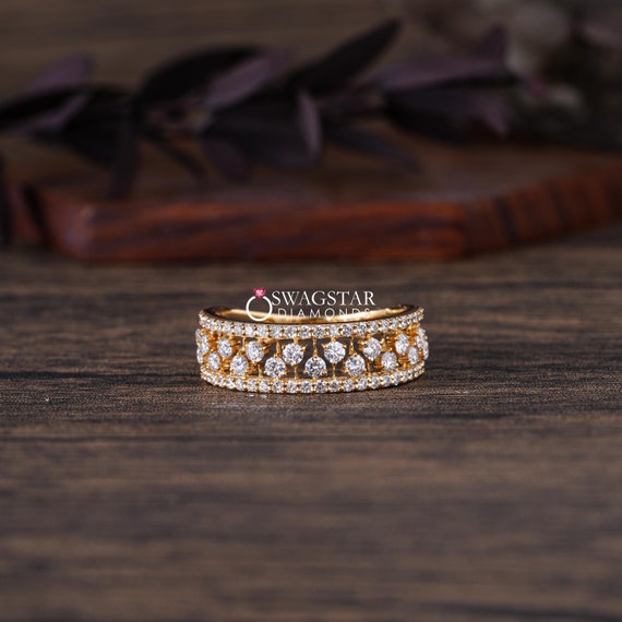 1.05 CT Round Cut Real Lab Grown Diamond Engagement Ring, Gift for Her, Wedding Diamond Ring, Gold Rings, Jewellery for Women