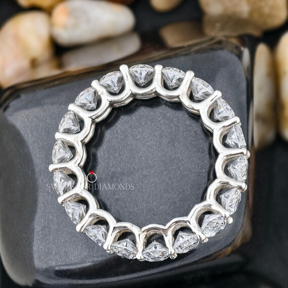4.50 CT Lab Grown Oval Eternity Band, Oval Eternity Lab Grown Diamond Band, Diamond Wedding Band, Gold Diamond Band, Diamond Eternity Band