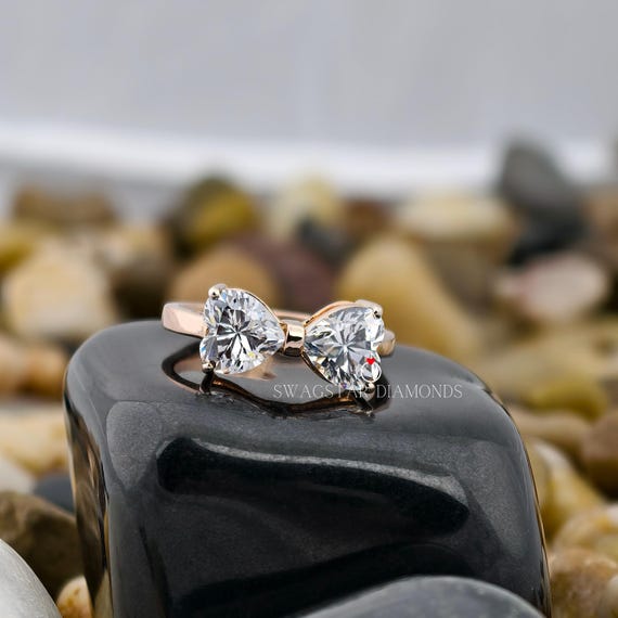Heart shaped Lab Grown Diamond Engagement Ring, 2 Carat Lab Diamond Ring, Gift for Her, Wedding Diamond Ring, Gold Ring, Jewellery for Women