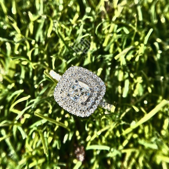 2 carat Cushion Cut Lab Diamond ring Engagement Ring 14K Gold Anniversary Wedding Proposal Ring Gift For Her Girlfriend Wife Birthday Gift