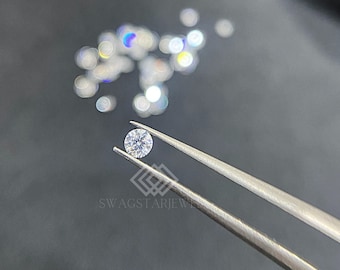 Round Lab Grown Diamond: DEF, VVS-VS Clarity, 1.00-5.00mm Loose Stone