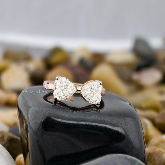Heart shaped Lab Grown Diamond Engagement Ring, 2 Carat Lab Diamond Ring, Gift for Her, Wedding Diamond Ring, Gold Ring, Jewellery for Women
