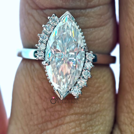 3 Carat Marquise Cut Lab Grown Diamond Ring | Unique Style Ring | IGI Certified Lab Diamond | Marquise Cut Lab Diamond Engagement Ring