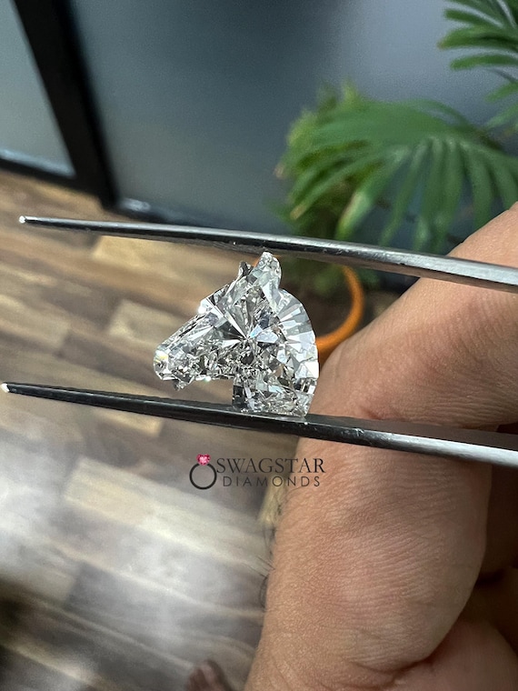 3.1 Carat Horse Shape Lab Grown Diamond, Pendant, Stud, Bracelet