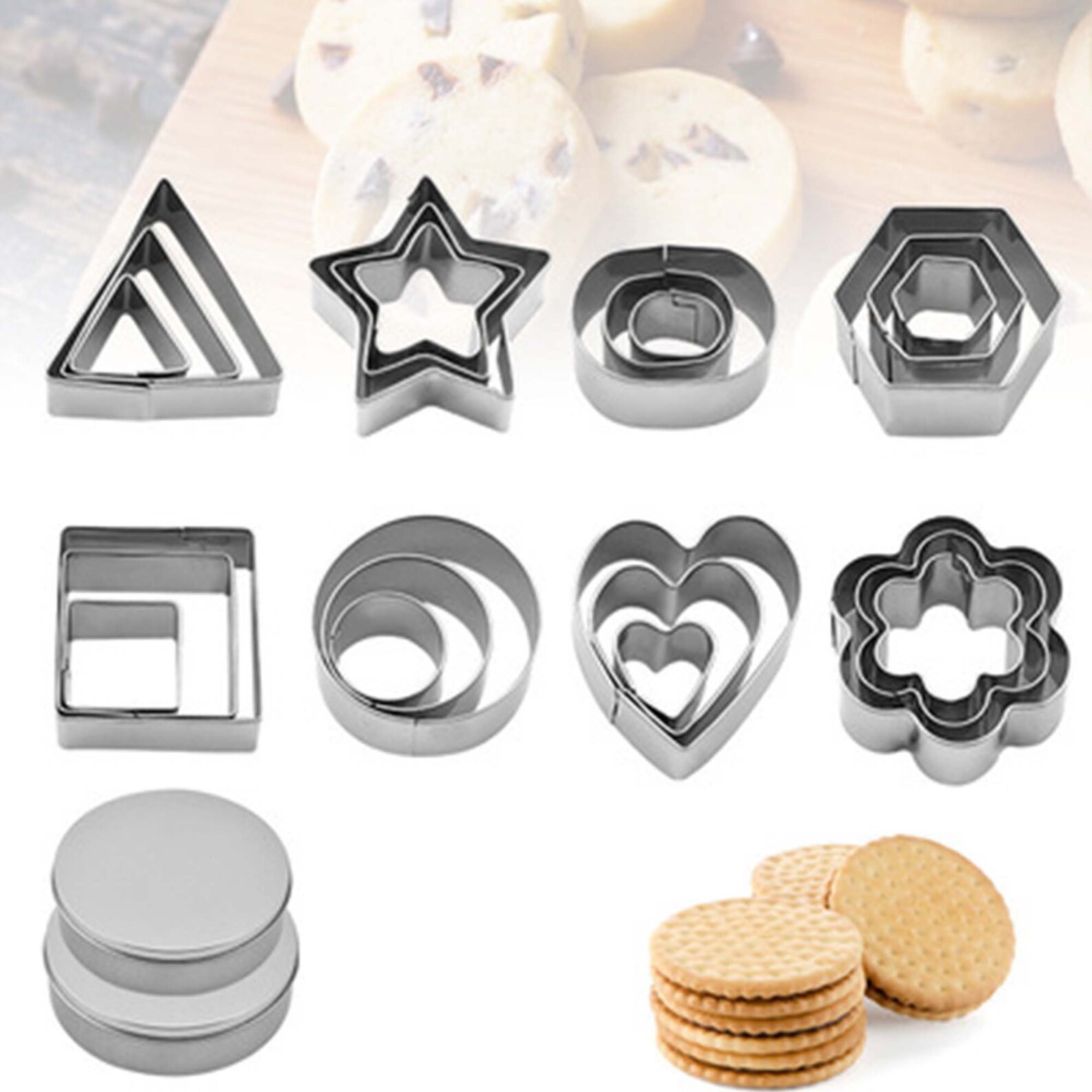 36-teiliges Keksformen Set - Buchstaben & Zahlen 3,5-5cm Für Backen & Deko