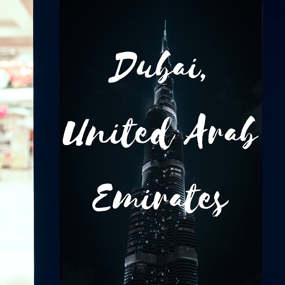 DIGITAL DOWNLOAD Dubai United Arab Emirates Poster Cities Etsy