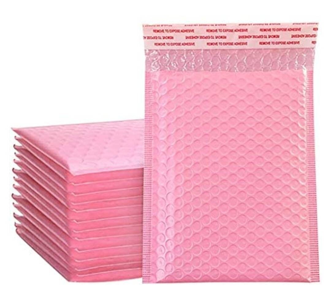 5/10/15 qty Pink Bubble wrap Express Bag Lightweight Bubble | Etsy
