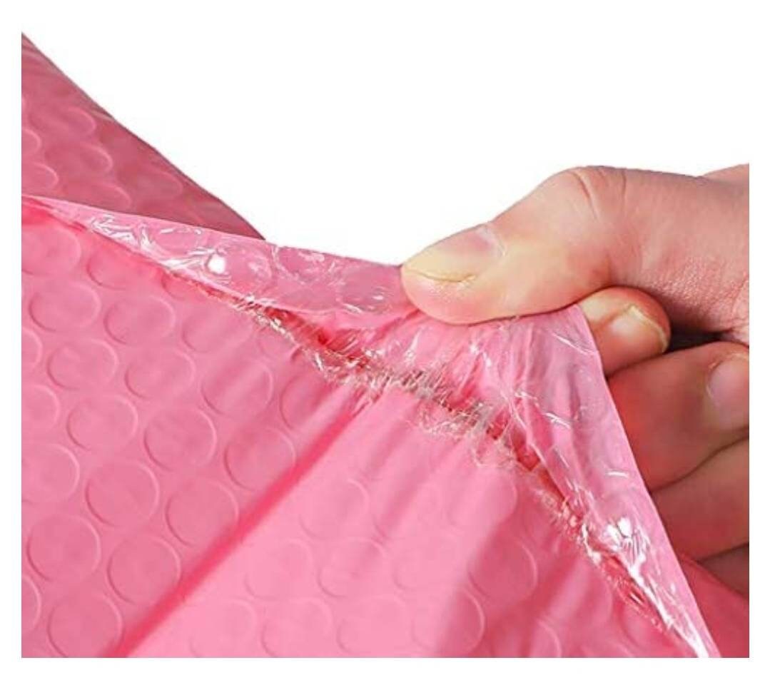 5/10/15 qty Pink Bubble wrap Express Bag Lightweight Bubble Etsy