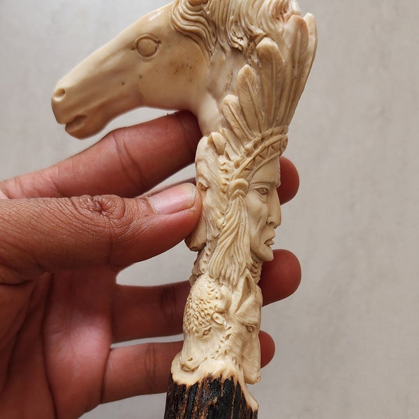 Canne à sculpter en bois de cerf