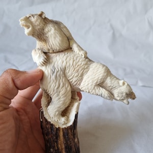 Deer cane handle bear walking stick big