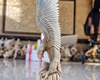 Moose antler carving eagle sculpture For gift