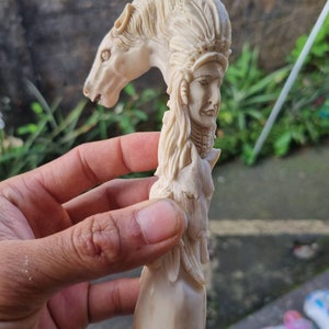 Deer antler carving knife handle indian