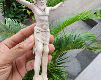 Moose antler carving jesus