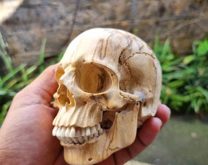 Skull art Wooden Carving skull
