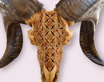 carve ram skull carving batik