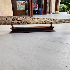 bone carving swordfish nose dragon