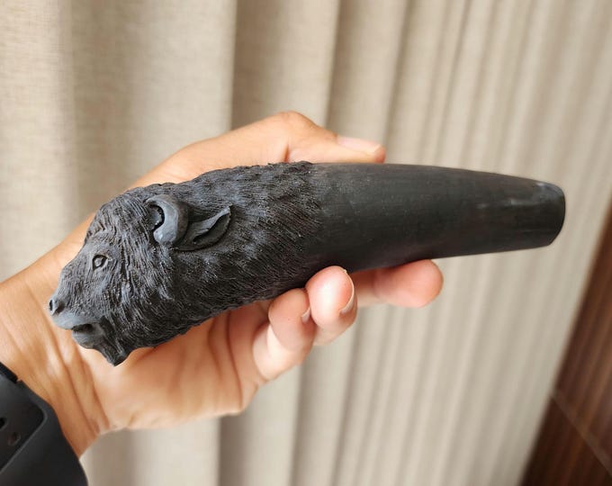 Knife Handle bison black buffalo horn