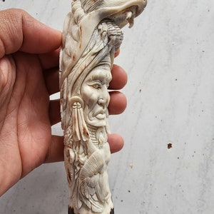 Deer antler carvingI Indian for handle