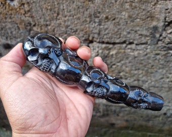 Buffalo horn carving knife handle