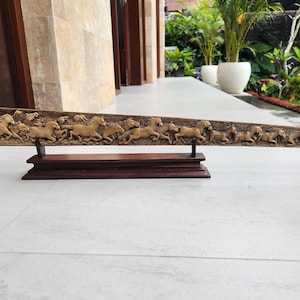 bone carving sword fish horse