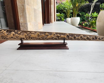 bone carving sword fish horse