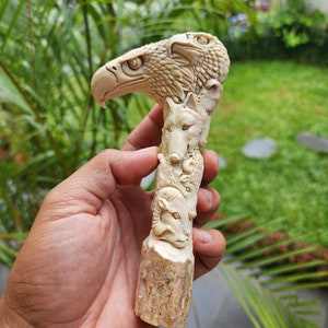 Deer antler carving natif american for handle