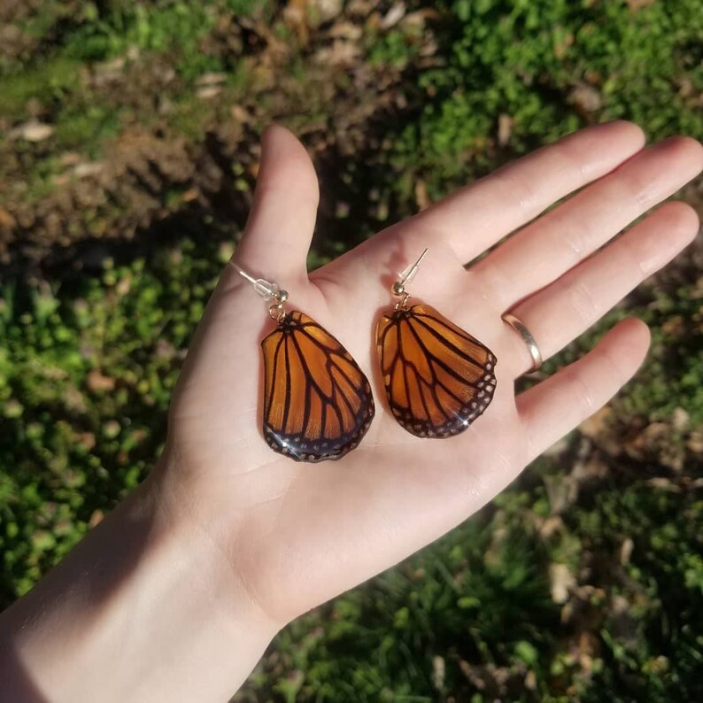 Botanical Resin Nature Monarch Earrings