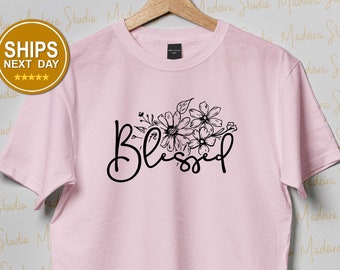 Blessed Shirt, Christian Womens Shirt, Christian Shirt, Floral Shirt, Blessed , Jeremiah 17:7, Christian Shirt, Jesus Gift