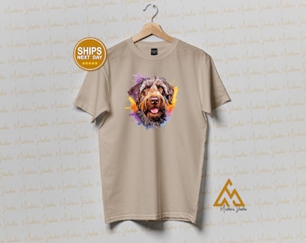Wirehaired Pointing graphic tees, Dog themed shirts, Pet lover apparel, Wirehaired Pointing enthusiast t shirts, Cute dog designs