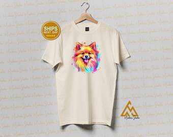 Pomeranian graphic tees, Dog Themed shirts, Pet lover apparel, Pomeranian enthusiast shirts, Cute dog designs, Canine Inspired clothing