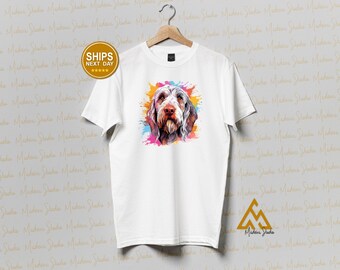 Spinone Italiano graphic tees, Dog Themed shirts, Pet lover apparel, Spinone Italiano enthusiast t shirts, Cute dog designs