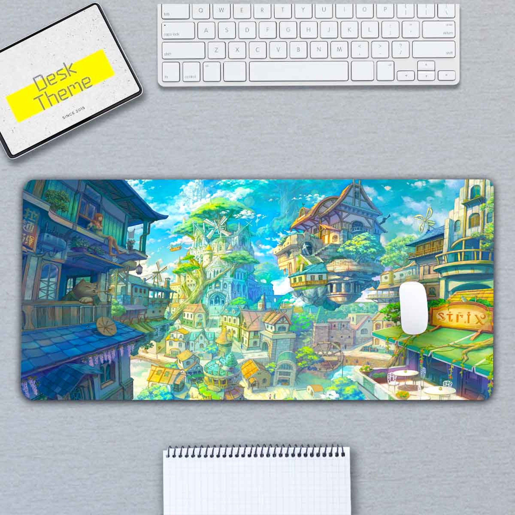 Anime Fantacy View Desk Mat, Cute Desk Pad, Gaming Mouse Pad, Unique Desk Mat