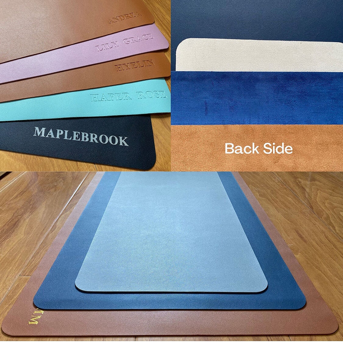 Custom Leather Desk Mat/Leather Desk Pad/Large Mouse Etsy