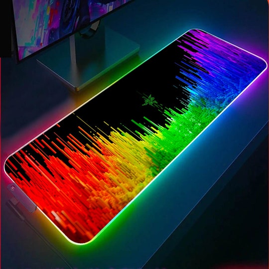 Disover Digital Art RGB Gaming Desk Mat, Anime RGB Gaming Desk Pad, Gaming Mouse Pad