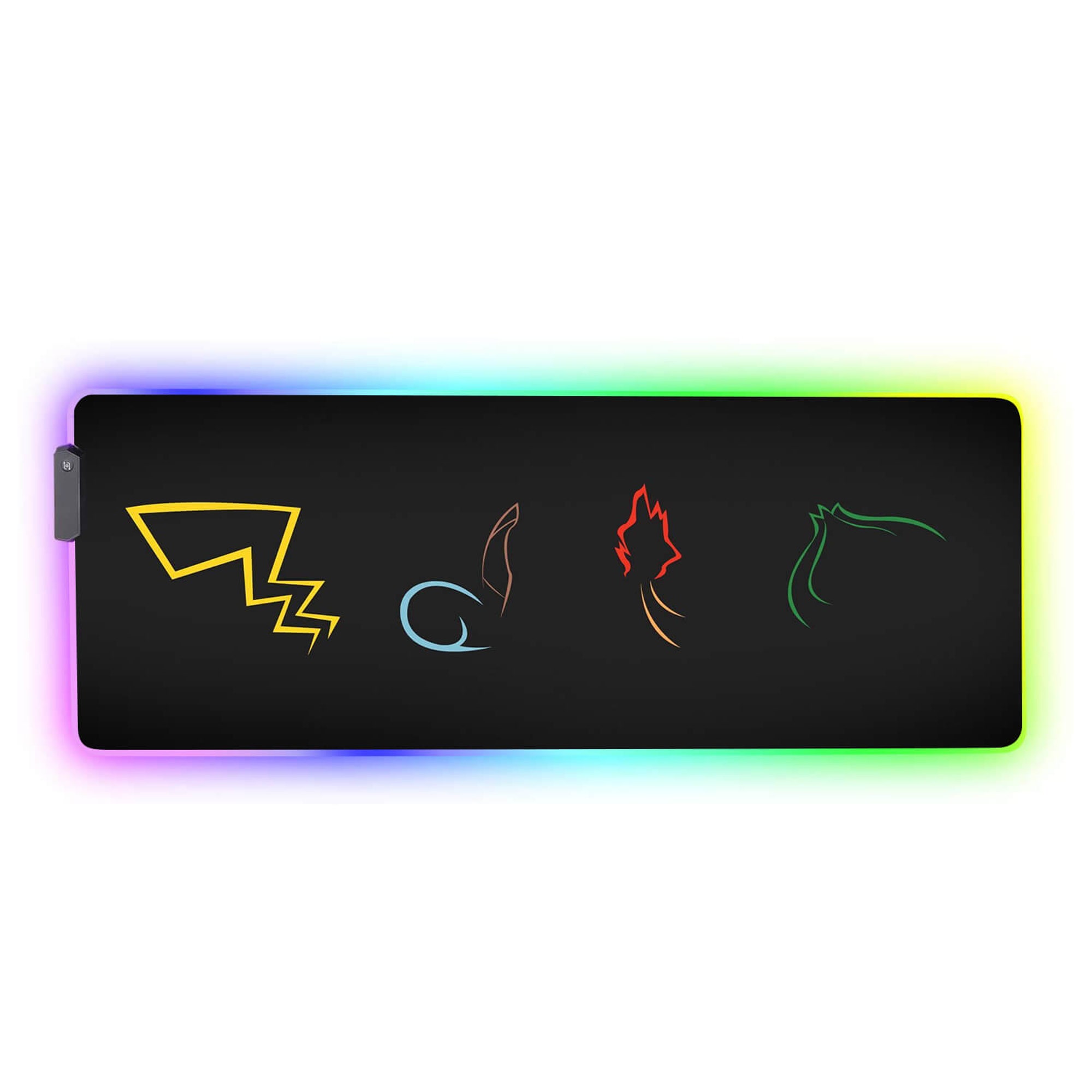 Gost PKM RGB Gaming Mouse Pad, Anime Gaming Led Desk Pad, Cute RGB Gaming Desk Mat