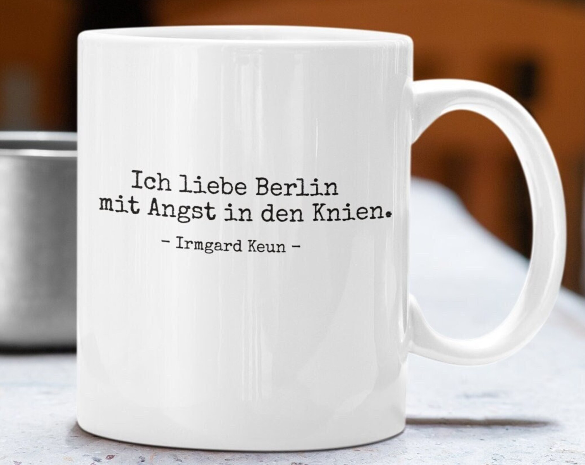 Discover Zitat-Tasse fr Literaturfreunde, bedruckter weier Keramikbecher Buch