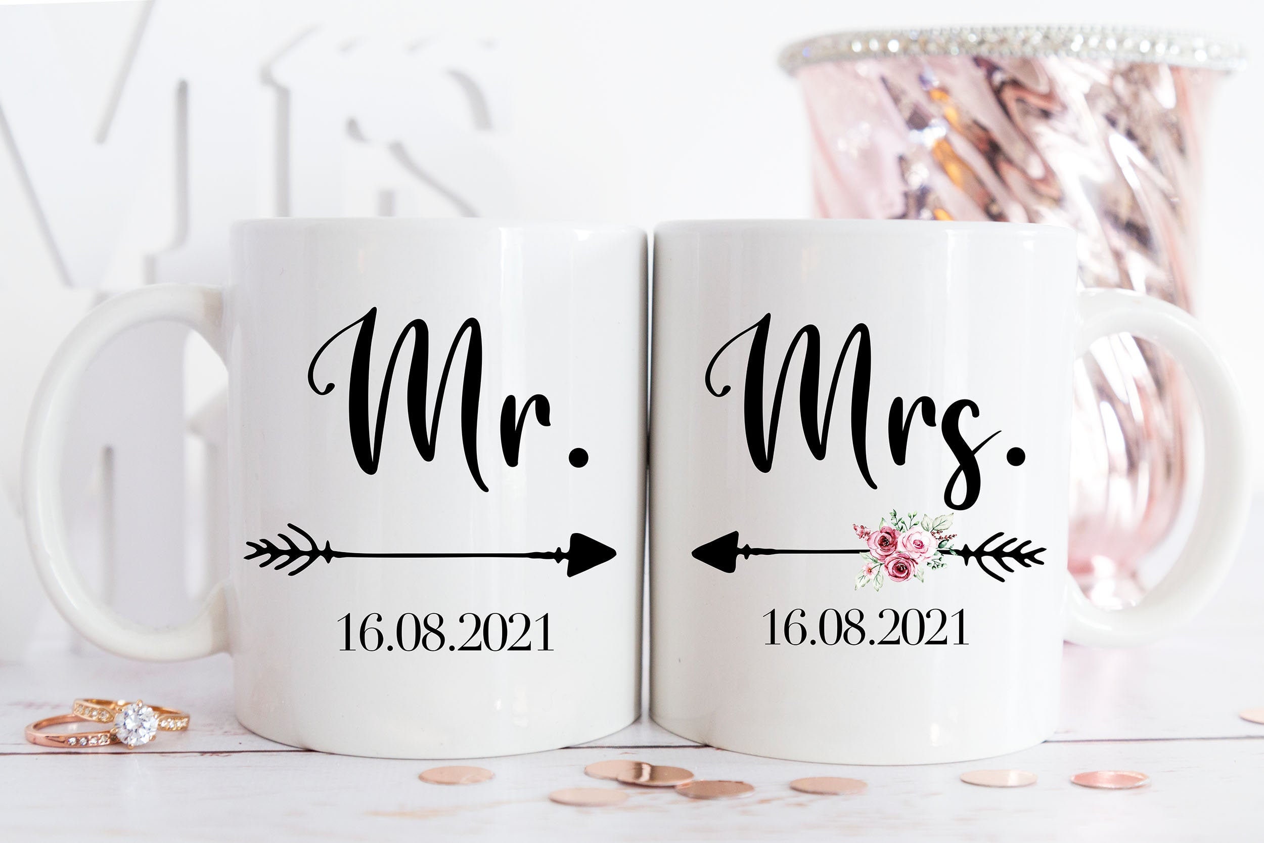 Mug Duo pour les Amoureux Mrs & Mr - Couples Amoureux