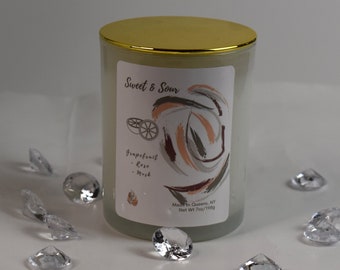 Sweet & Sour 7oz Container Candle  Citrus, Grapefruit scented with Soy wax