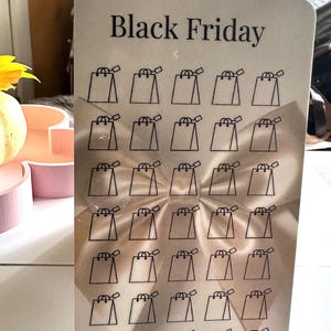 Black Friday Challenge Card – Holiday Budget Tracker | A6 Cash Envelope Insert | Minimal Luxe Christmas Money Tracker | The Stylish Bud