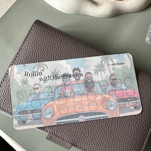 Desafío de ahorro "Rollin with the Homies" - Tarjeta de juego de presupuesto de dados - Rastreador de efectivo divertido para ahorrar dinero