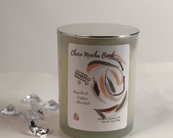 Choco Mocha Bomb 7oz Container candle, Chocolate & Coffee scented with Soy wax