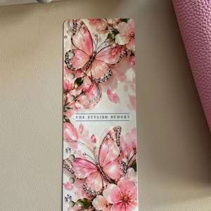 Flutter and Flourish Butterfly Bookmark Floral A6 Budget Binder Insert